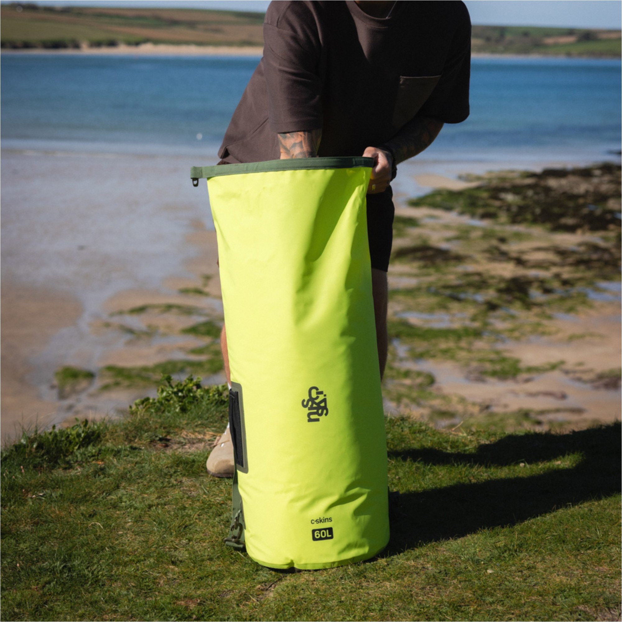 2026 C-Skins Session 60L Dry Bag C-DBSE60 - Flash Green